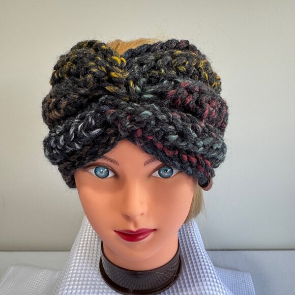 HANDMADE Chunky Twist Ribbed Crochet Ear Warmer Headband - Picture 2 of 6